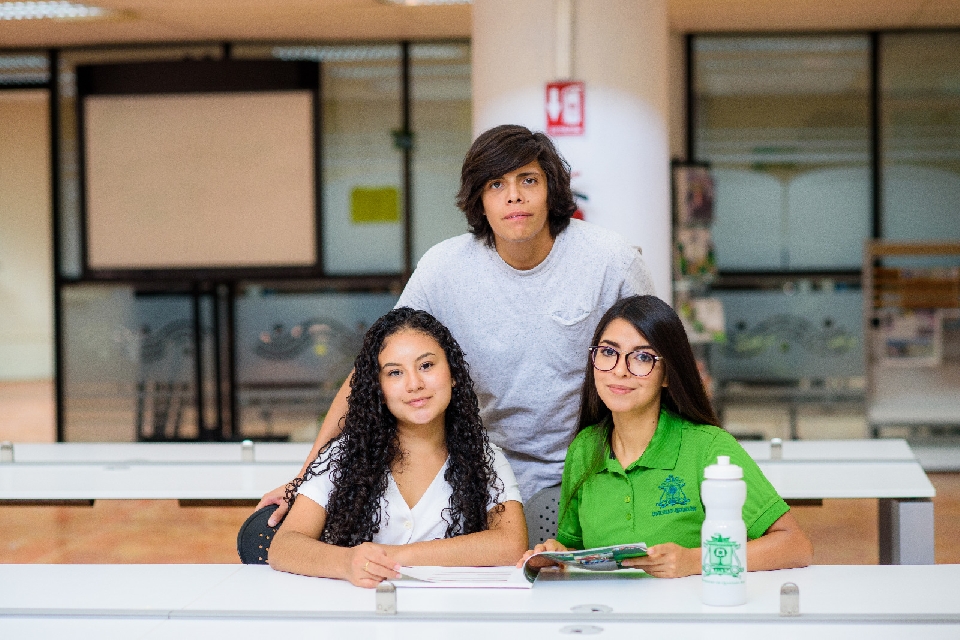 Estudiantes en biblioteca UQROO